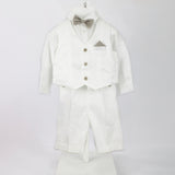 Marlù Complete Waistcoat with Shirt and White Trousers for Newborns
