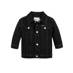 Calvin Klein Kids Giubbino Denim Nero per Neonati