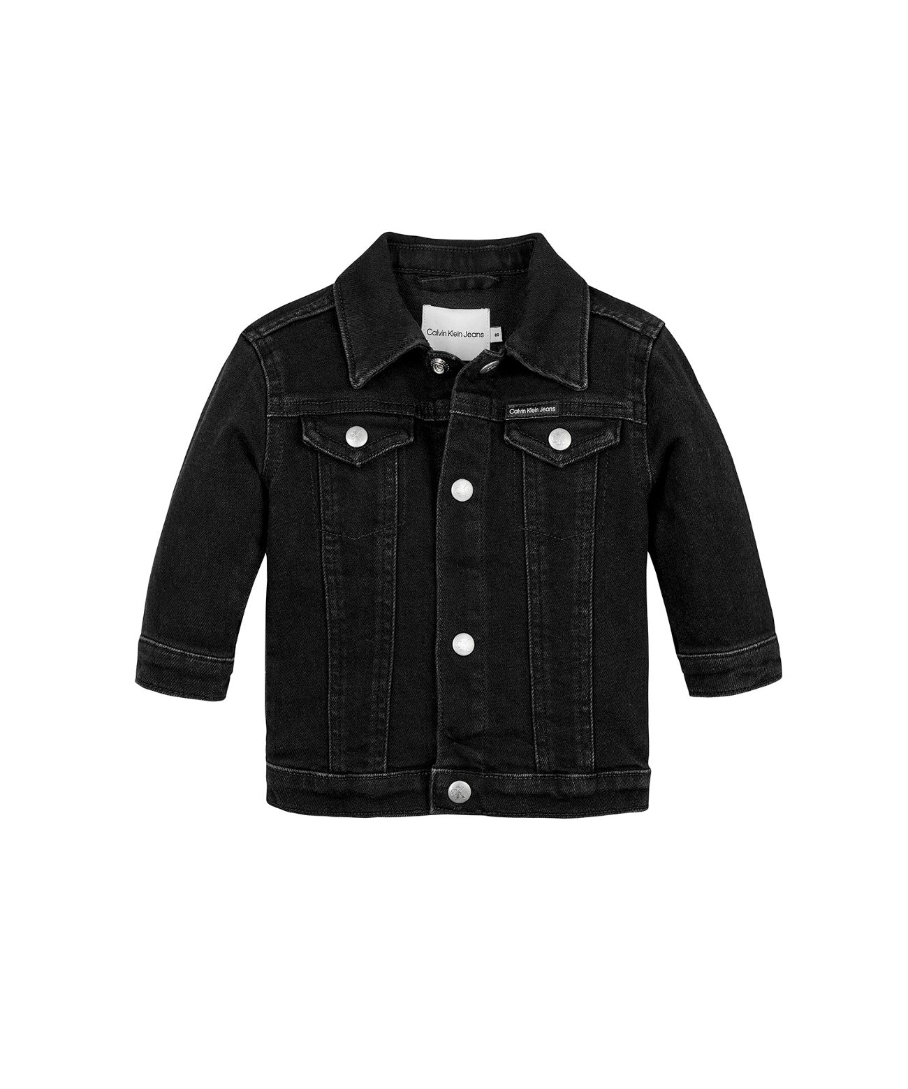 Calvin Klein Kids Giubbino Denim Nero per Neonati