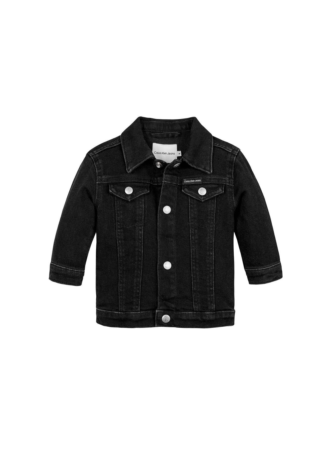 Calvin Klein Kids Giubbino Denim Nero per Neonati