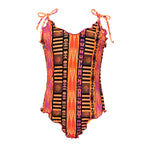 Effek Costume Monokini Fantasia Arancione per Bambine