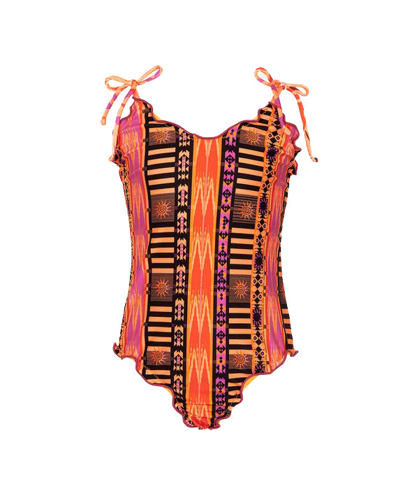 Effek Costume Monokini Fantasia Arancione per Bambine