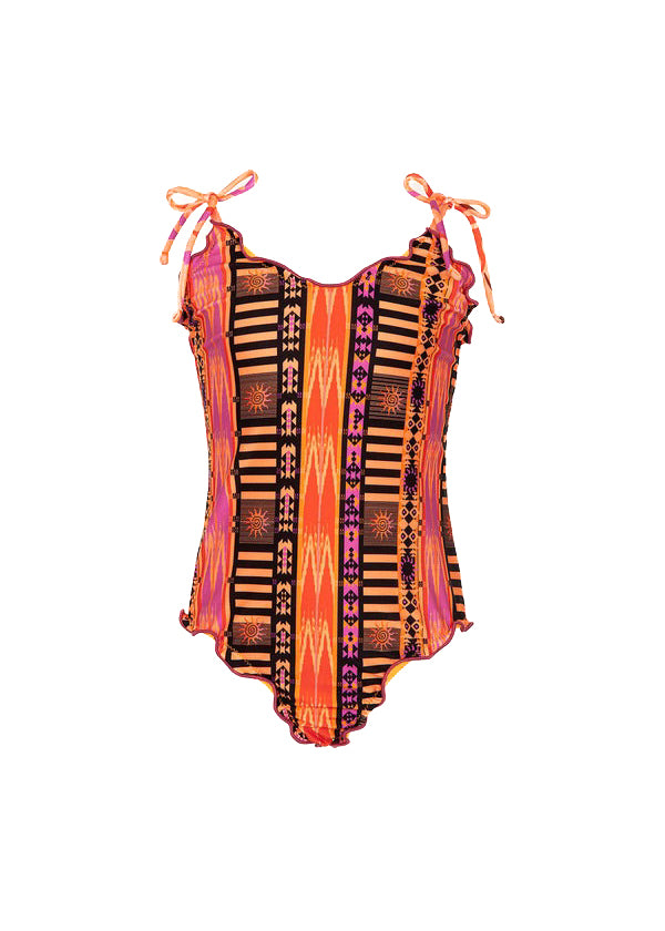 Effek Costume Monokini Fantasia Arancione per Bambine