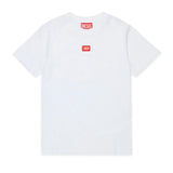 Diesel Kids T-Shirt Bianco con Logo per Bambini