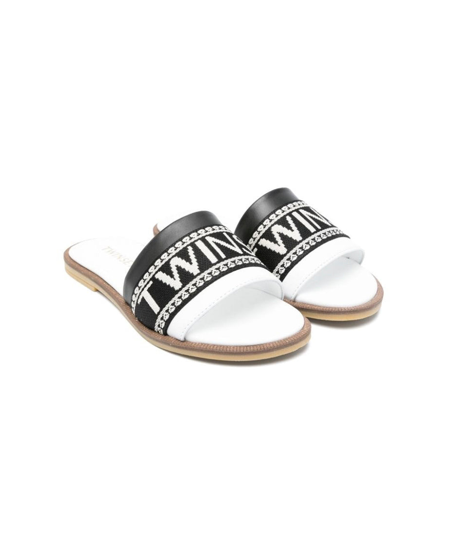 Twinset Kids Sandalo con Logo Florence Kids 