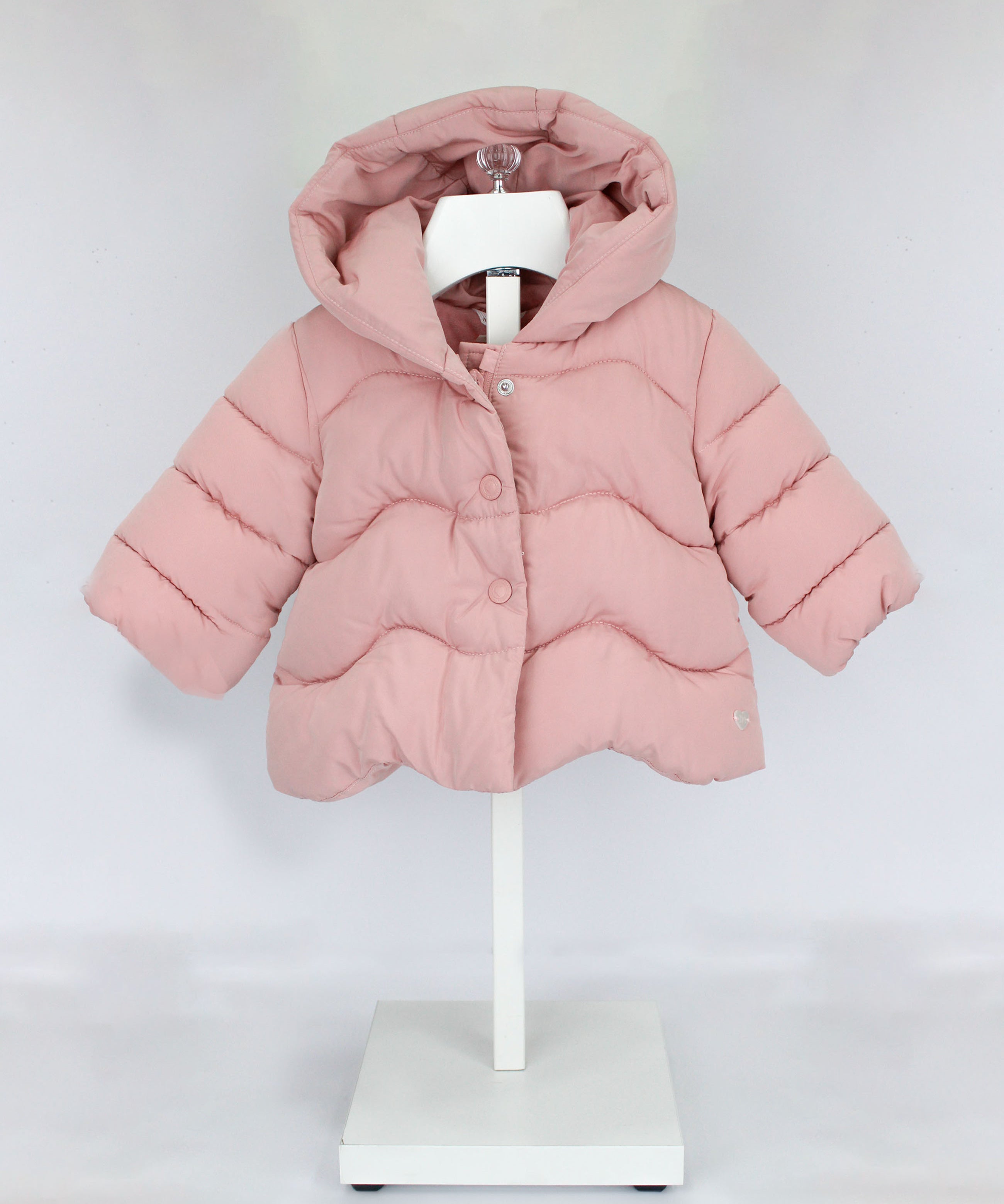 Minibanda Giubbotto Rosa con Cappuccio per Neonate