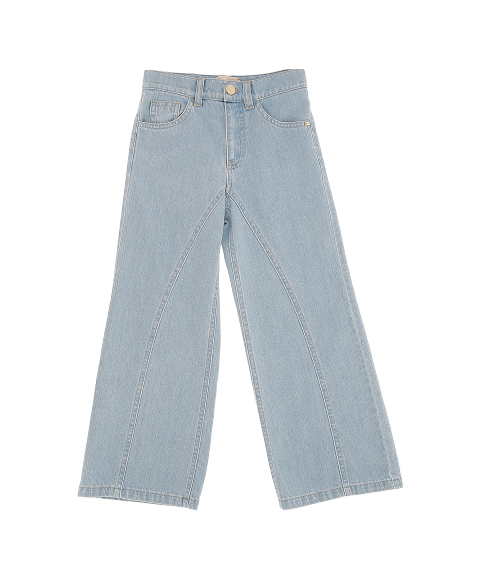 Elisabetta Franchi La Mia Bambina Jeans a Palazzo Denim per Bambine