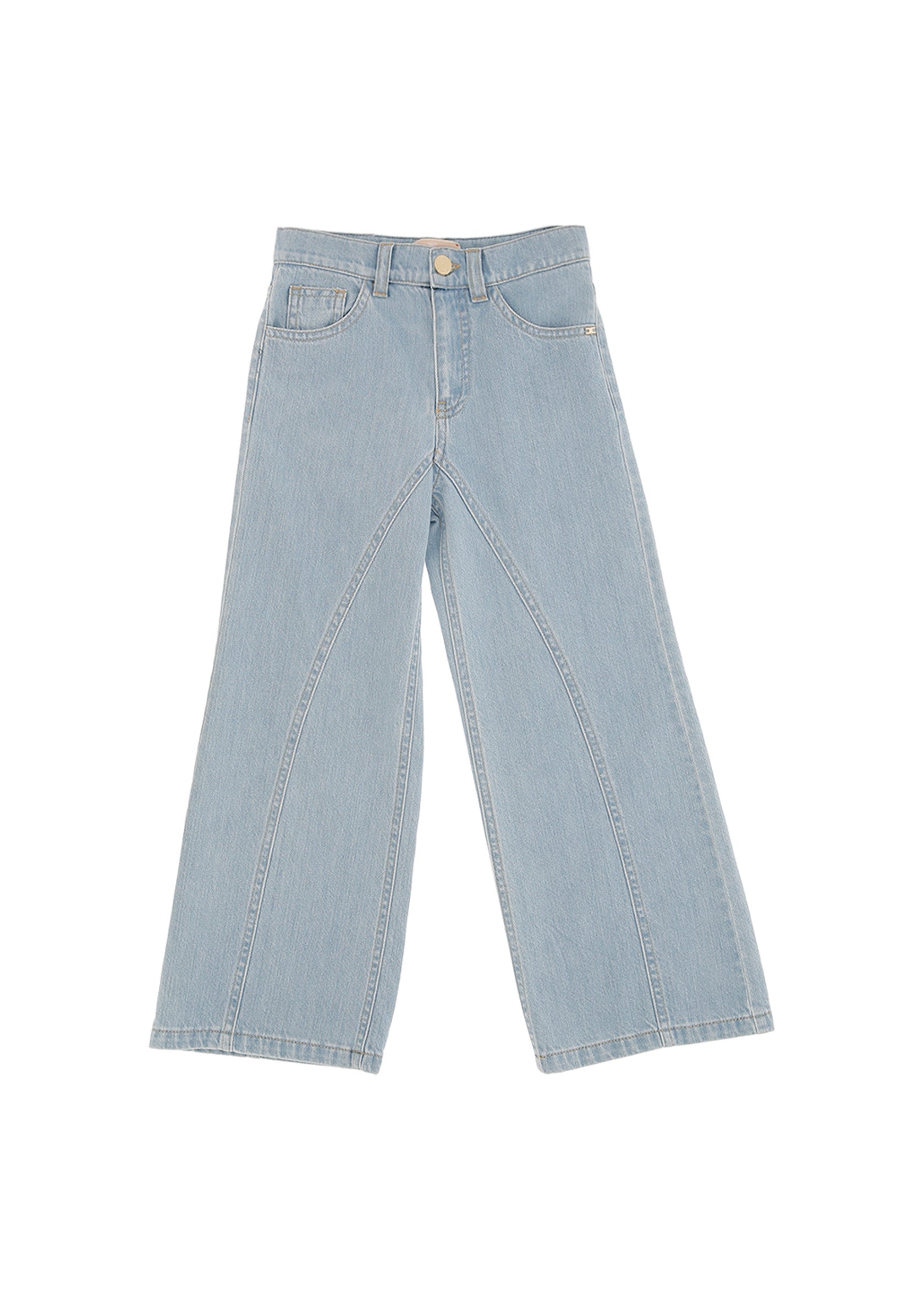 Elisabetta Franchi La Mia Bambina Jeans a Palazzo Denim per Bambine