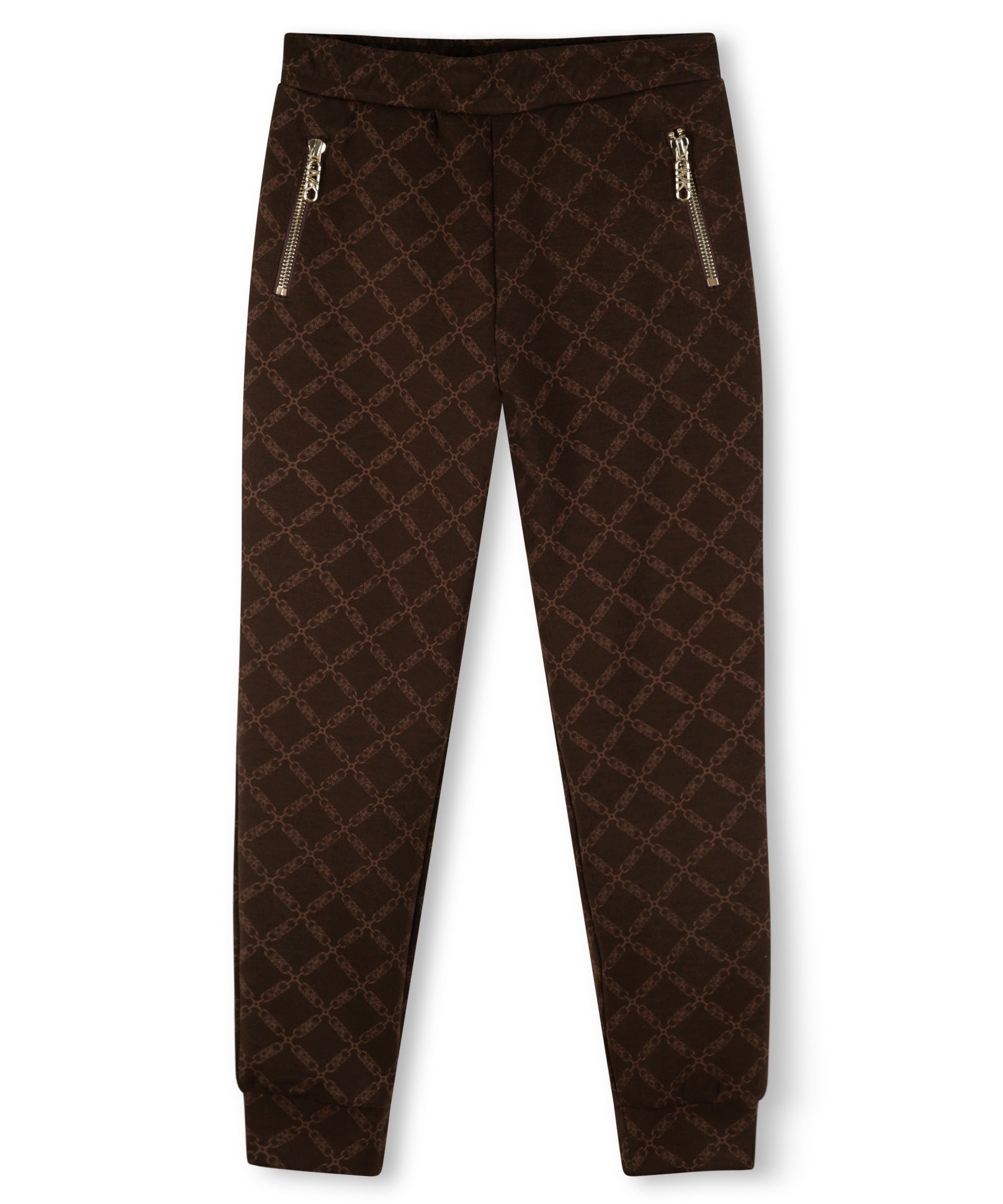 Michael Kors Kids Pantalone Marrone con Stampa per Bambine