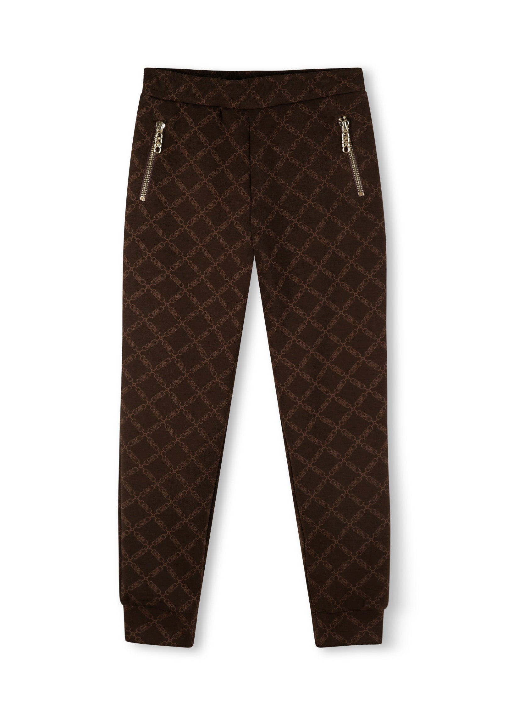 Michael Kors Kids Pantalone Marrone con Stampa per Bambine
