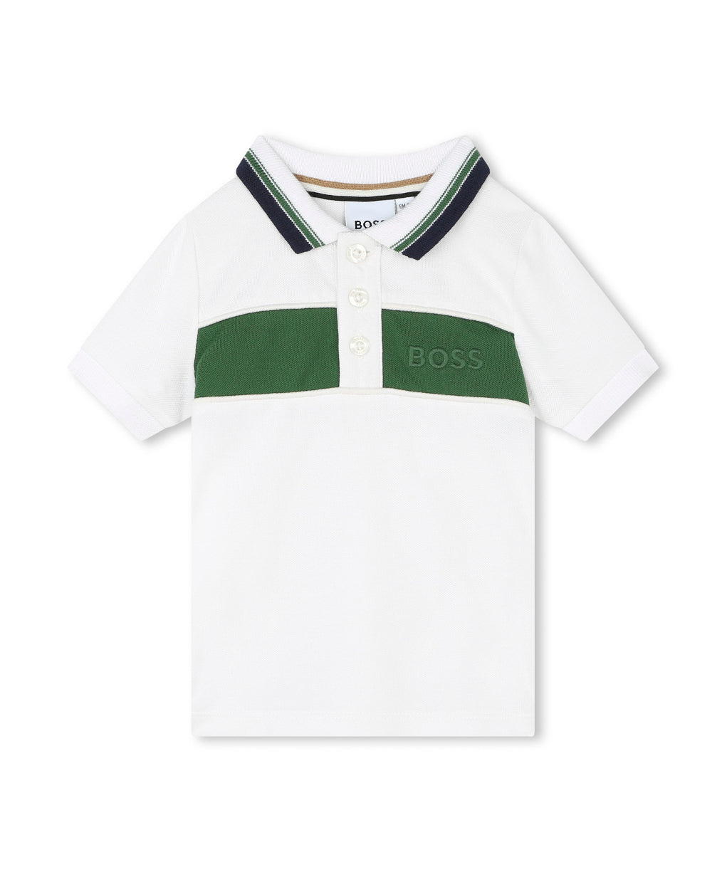 Boss Kids Polo Bianca per Neonati