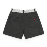 Simonetta Kids Bermuda Nero e Grigio con Ricamo Cuoricino sul Retro per Bambine