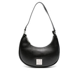 MSGM Kids Borsa a Spalla Nera con Placca Logo per Bambine