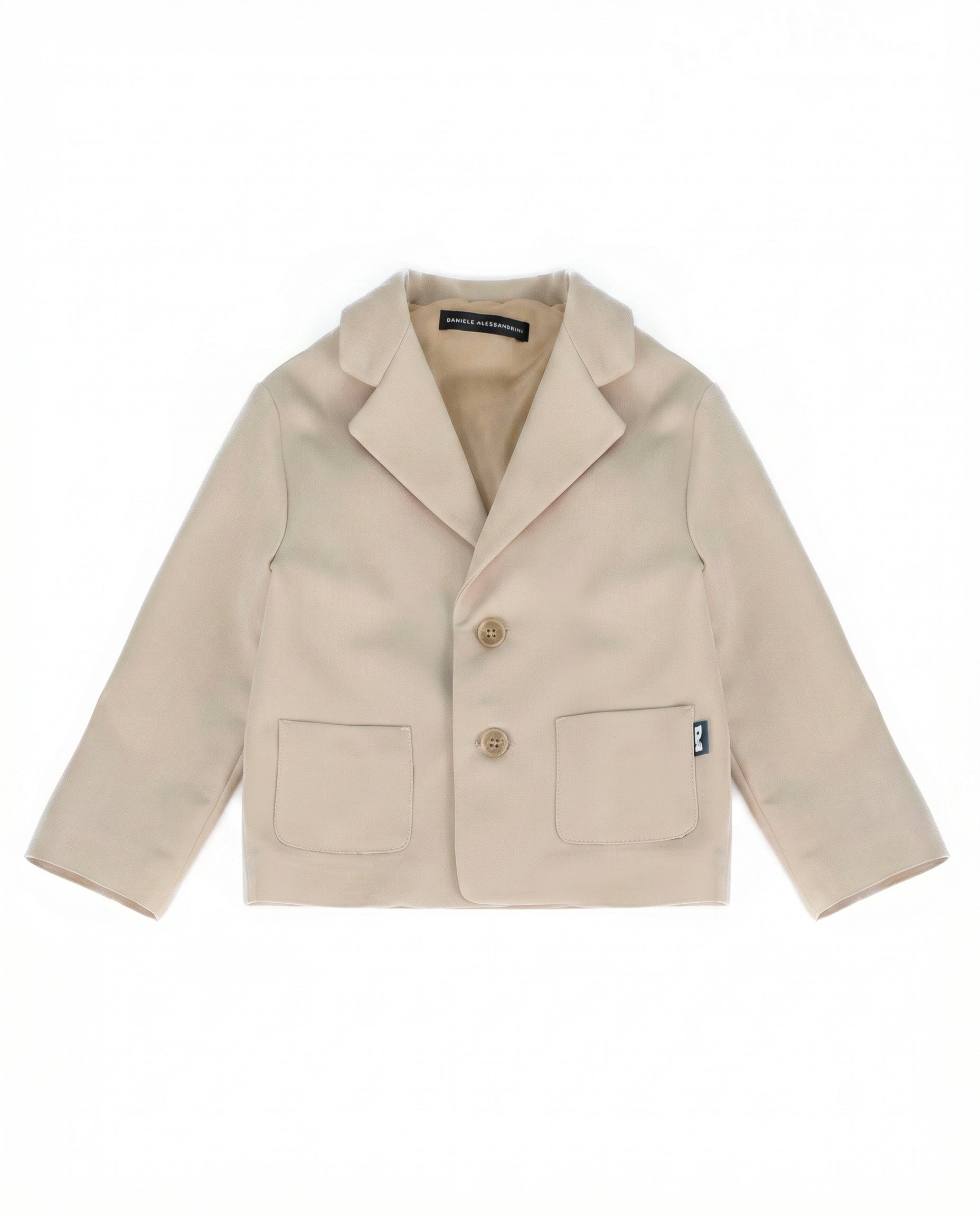 Daniele Alessandrini Kids Giacca Beige con Tasche per Neonati