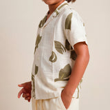 I'M Brian Kids Camicia con Stampa Botanica per Bambini