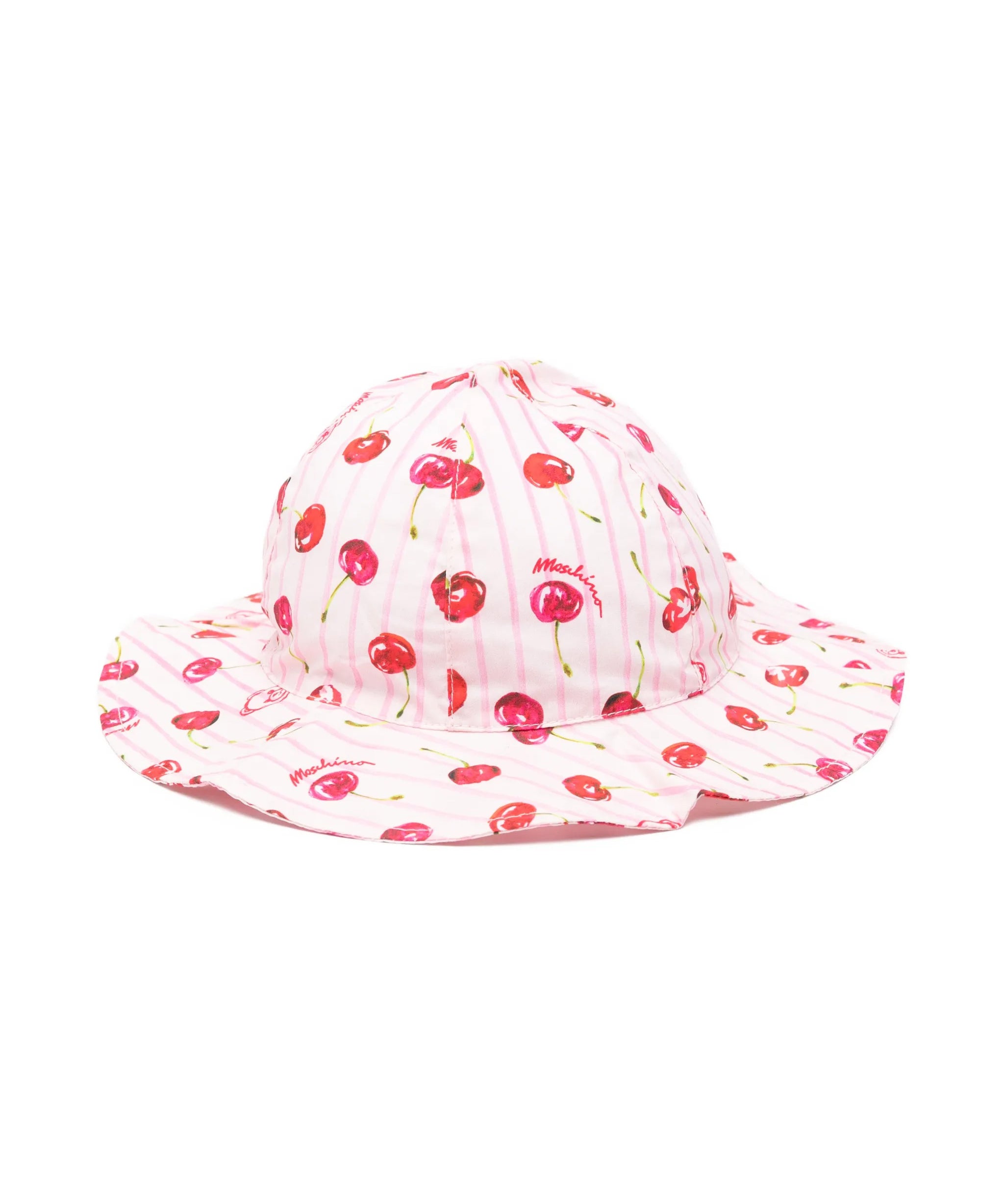 Moschino Kids Cappelo Bucket Rosa/Cherry per Neonate