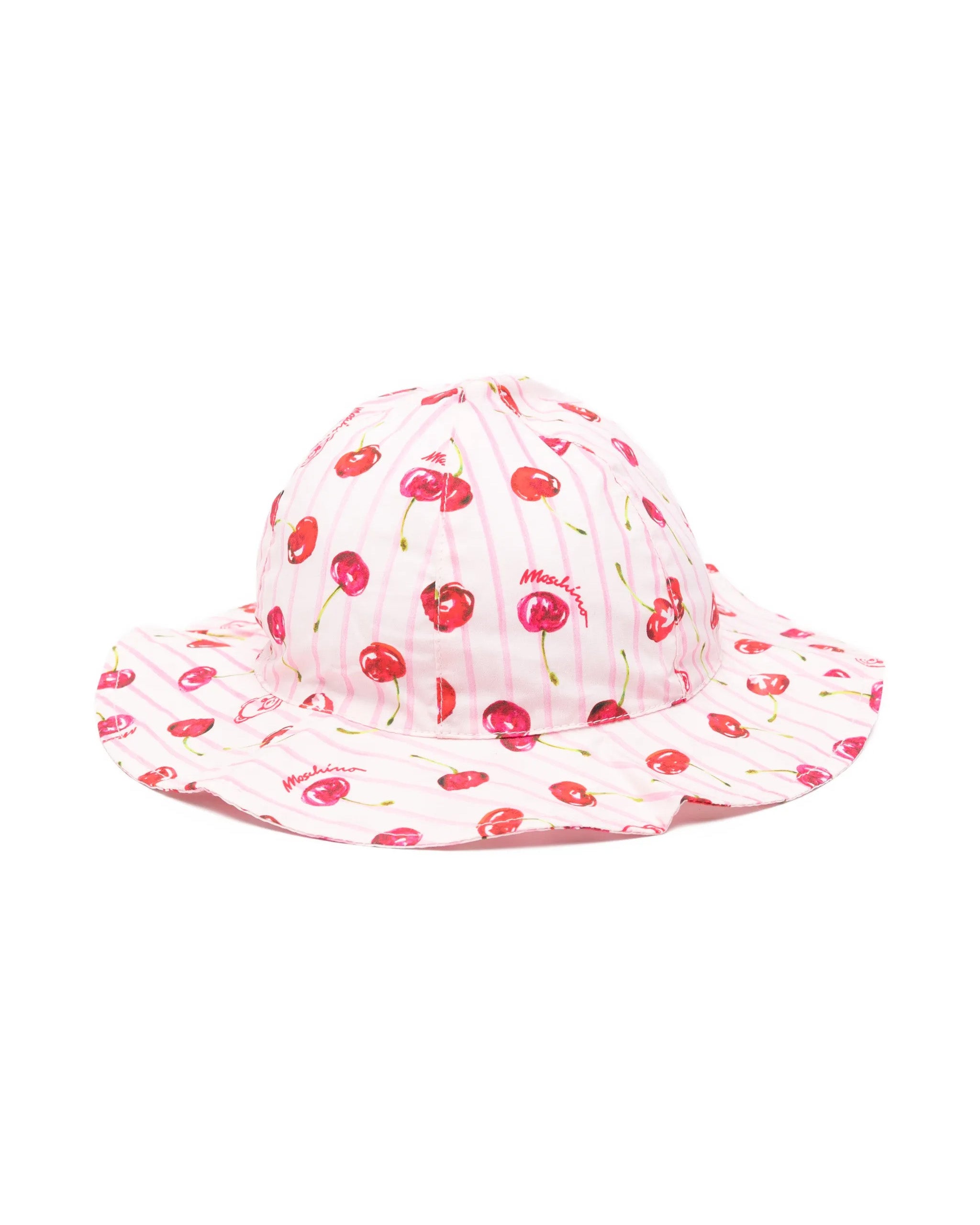 Moschino Kids Cappelo Bucket Rosa/Cherry per Neonate