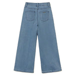 Twinset Kids Pantalone in Denim con Dettagli in Pizzo