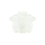 Elisabetta Franchi La Mia Bambina Camicia con Rouche Avorio per Neonate