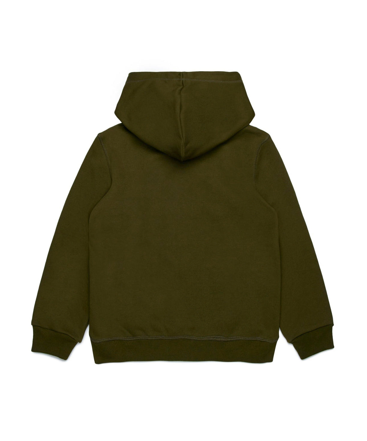 Dsquared2 Kids Felpa Verde con Cappuccio con Stampa Leaf per Bambini (retro)