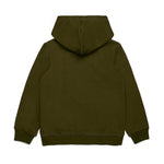 Dsquared2 Kids Felpa Verde con Cappuccio con Stampa Leaf per Bambini (retro)