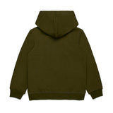 Dsquared2 Kids Felpa Verde con Cappuccio con Stampa Leaf per Bambini (retro)