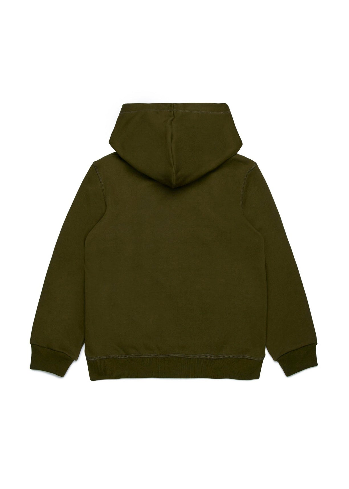 Dsquared2 Kids Felpa Verde con Cappuccio con Stampa Leaf per Bambini (retro)