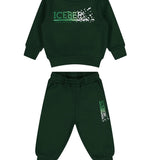 Iceberg Kids Completo Felpa Bosco con Stampa Logo per Neonati