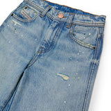 Diesel Kids Pantalone in Denim a Fondo Ampio per Bambine