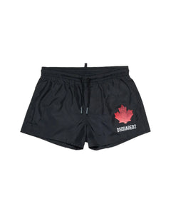Dsquared2 Kids Costume Nero con Stampa Logo per Bambini