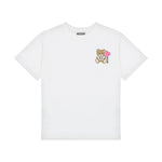 Moschino Kids T-shirt Panna con Stampa Teddy per Bambine