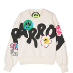Barrow Kids Felpa Crema con Cappuccio con Stampa per Bambine