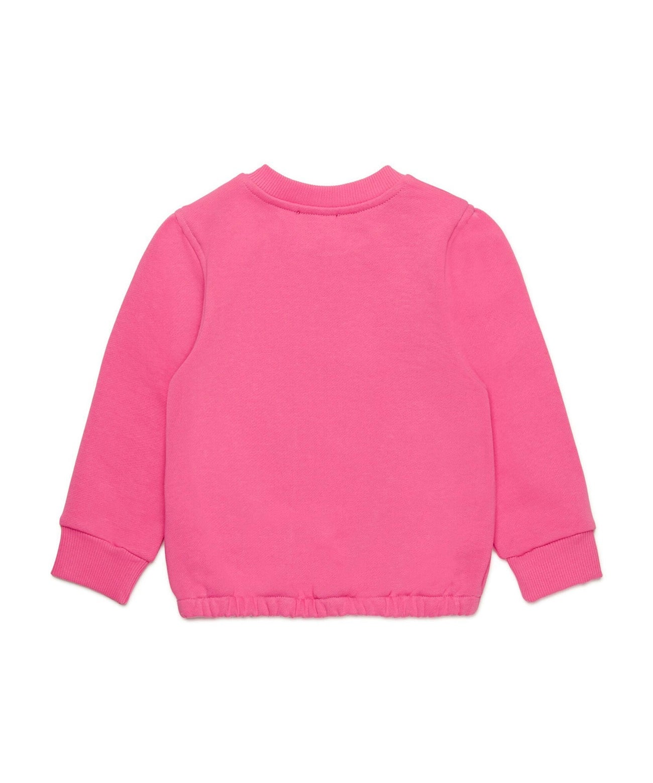Diesel Kids Felpa Girocollo Rosa Con Logo Oval D per Neonate retro