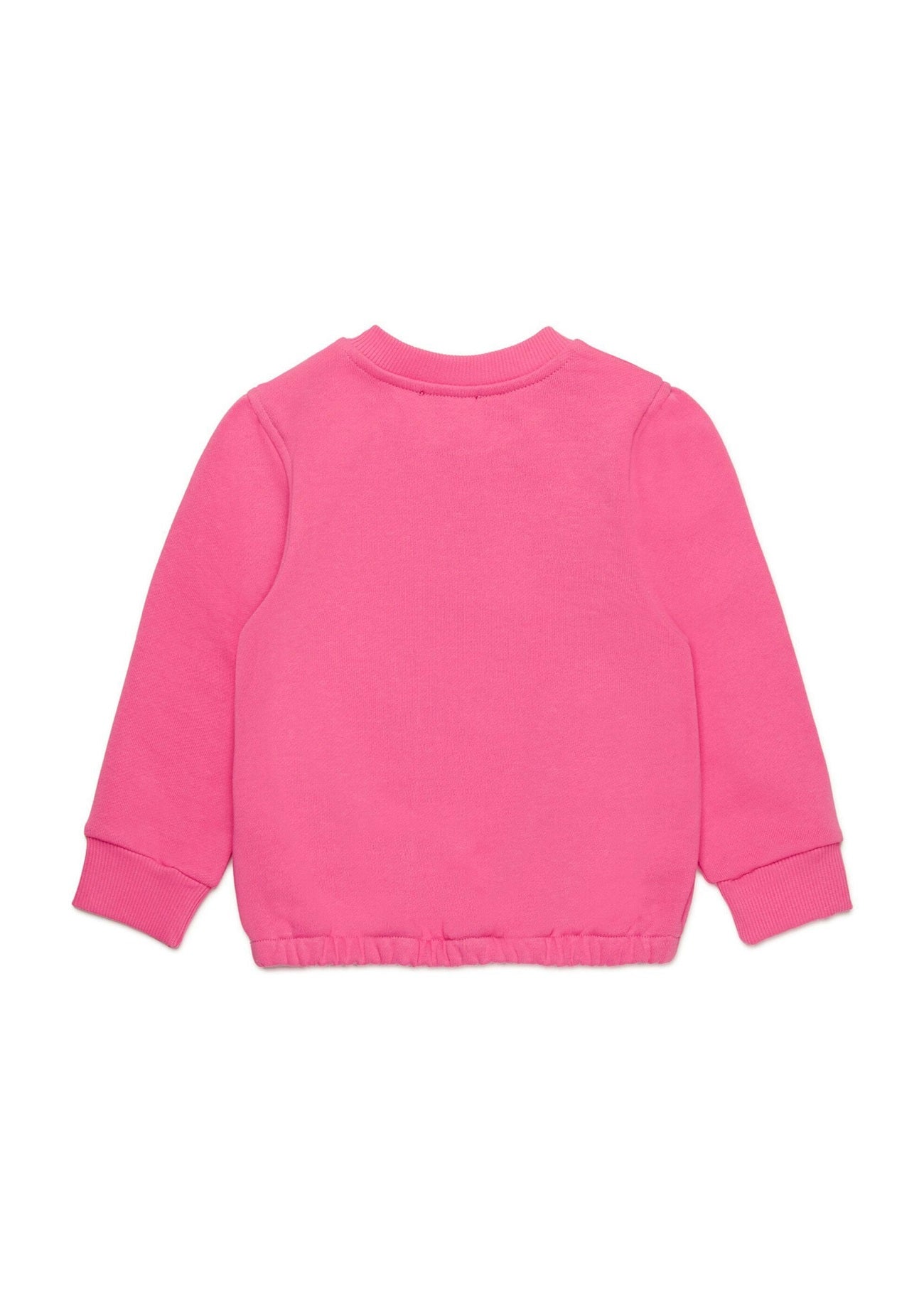 Diesel Kids Felpa Girocollo Rosa Con Logo Oval D per Neonate retro