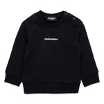 Dsquared2 Kids Felpa Nero con Logo per Neonati