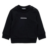 Dsquared2 Kids Felpa Nero con Logo per Neonati