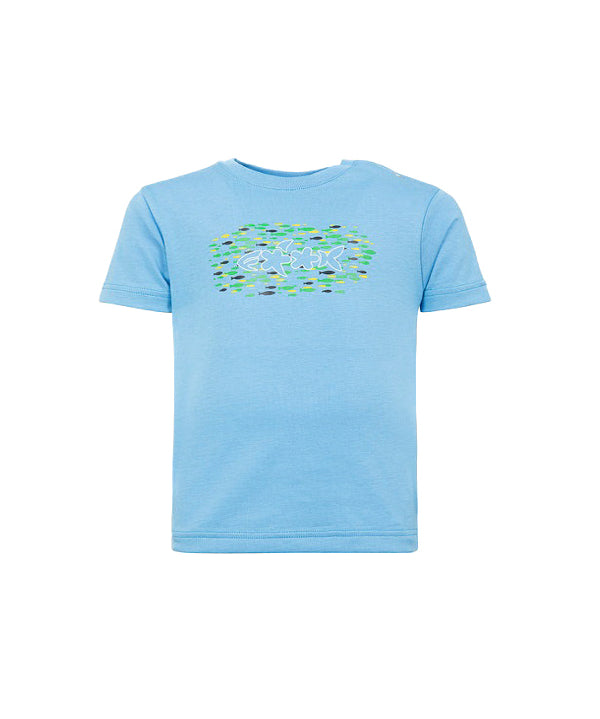 Effek T-shirt Turchese con Stampa per Neonati
