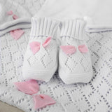Le Coconne Scarpine Bianche con Fiocchi per Neonate