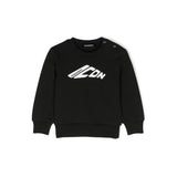 Dsquared2 Kids Felpa Nera con Stampa ICON per Neonati