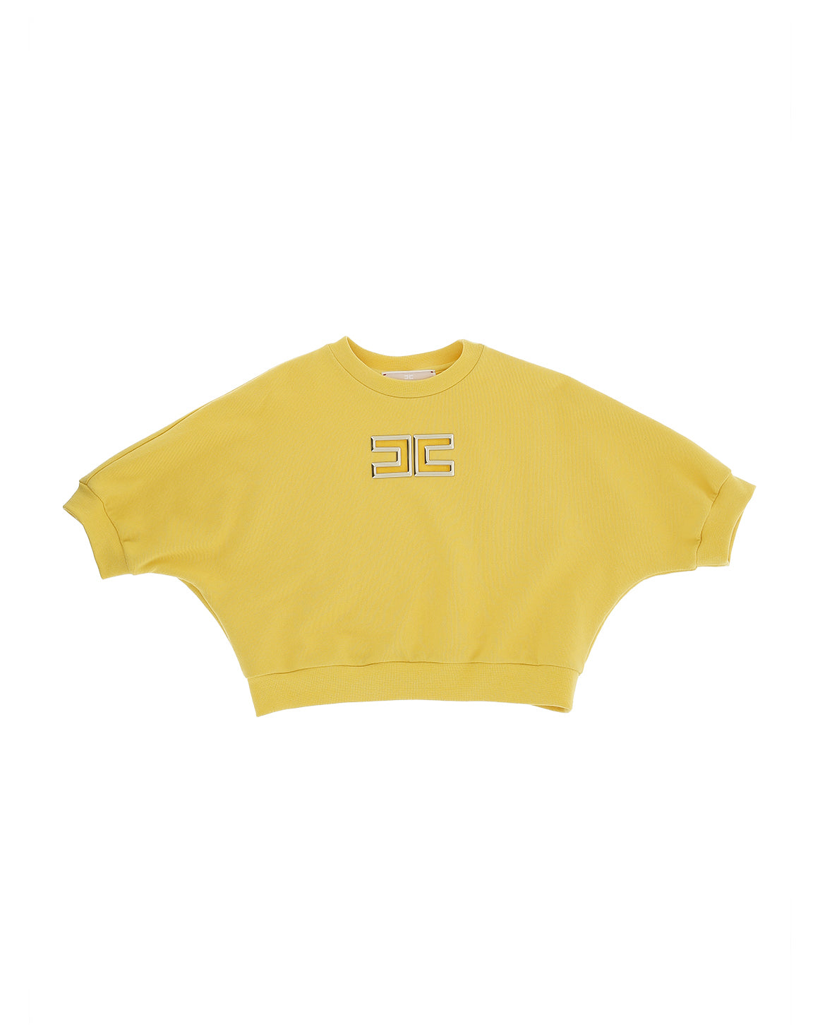Elisabetta Franchi La Mia Bambina Felpa Sun con Dettaglio Logo Oro per Bambine