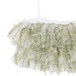 Kids Top in Organza Verde Oliva per Bambine