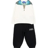 Marcelo Burlon County of Milan Kids Set Felpa+Pantalone Cocco per Neonati