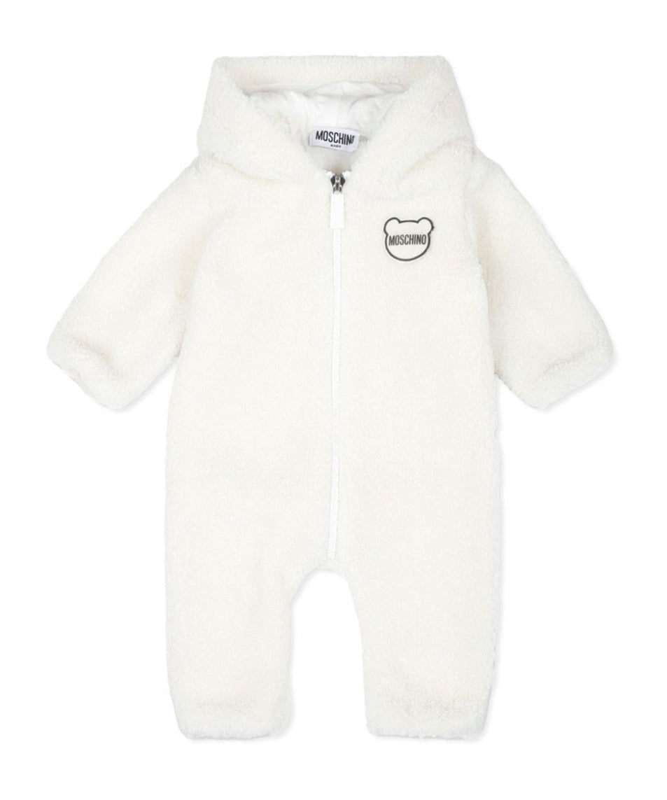 Moschino Kids Eschimo Panna con Teddy Bear Per Neonati