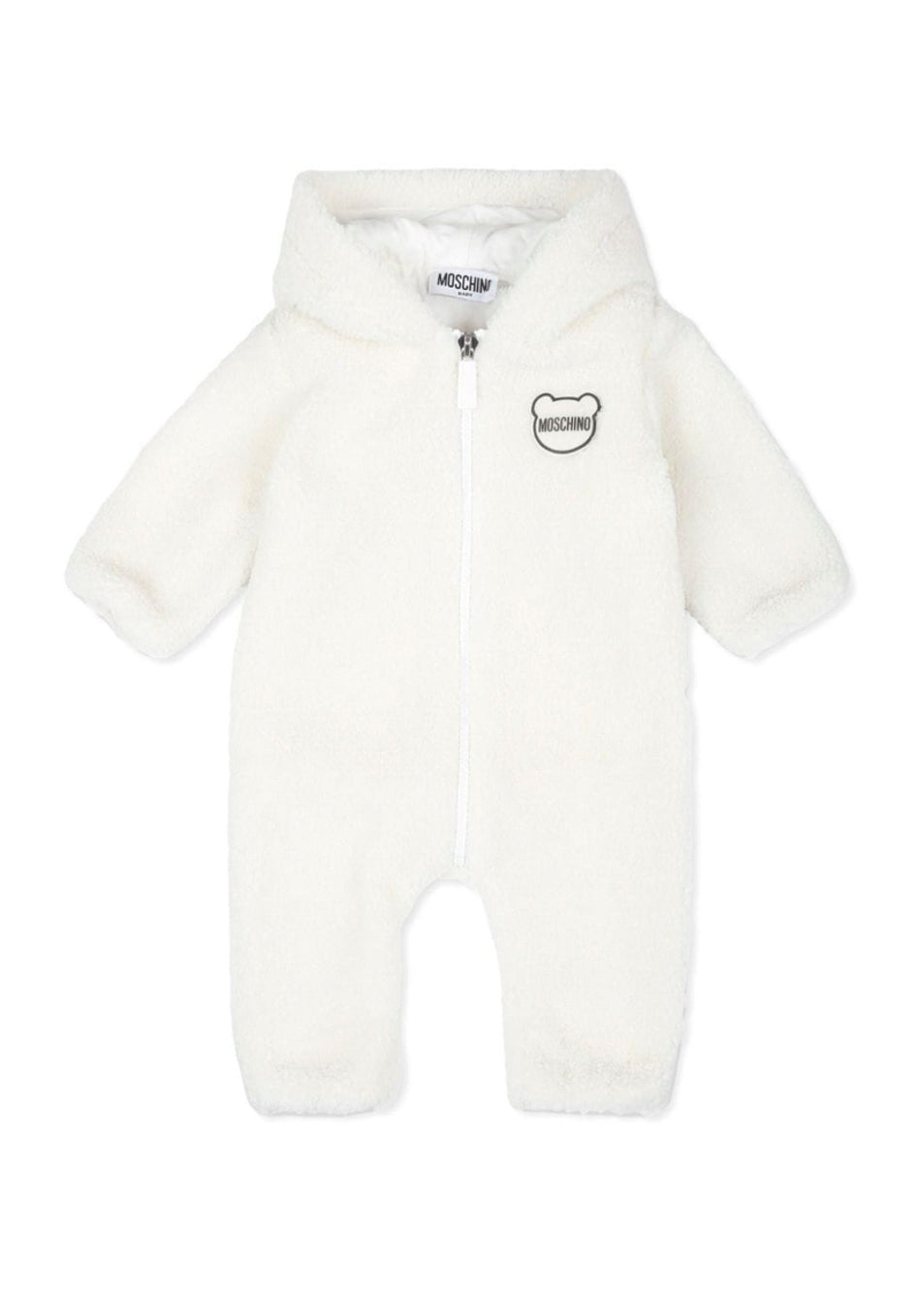 Moschino Kids Eschimo Panna con Teddy Bear Per Neonati