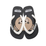 Moschino Kids Infradito Bianco e Nero con Logo Teddy per Bambini