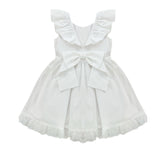 Vivetta Kids Abito Bianco con Fiocco per Bambine