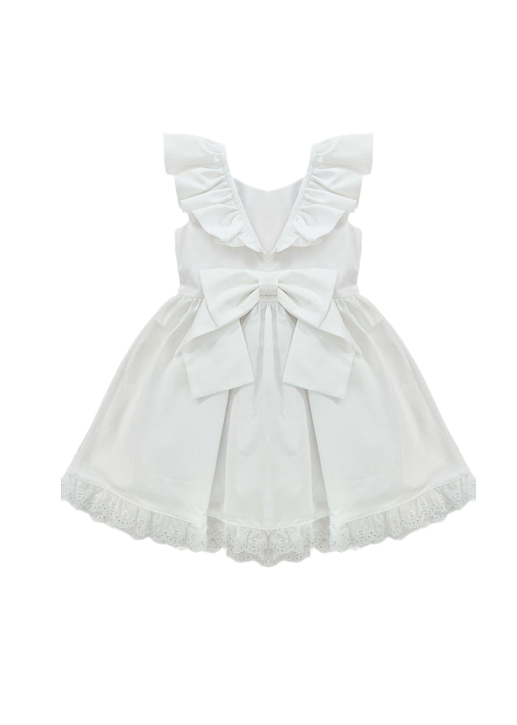Vivetta Kids Abito Bianco con Fiocco per Bambine