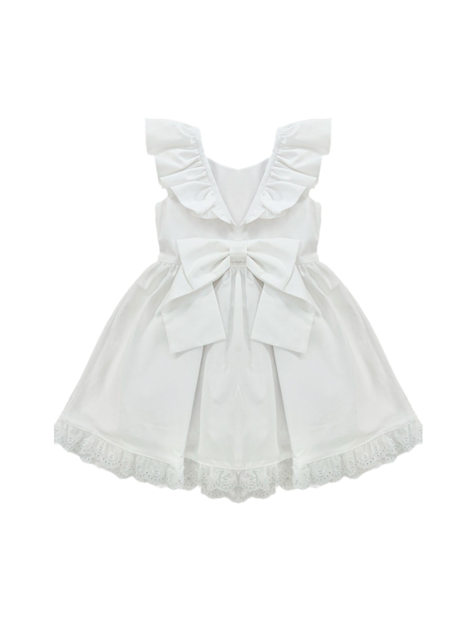 Vivetta Kids Abito Bianco con Fiocco per Bambine