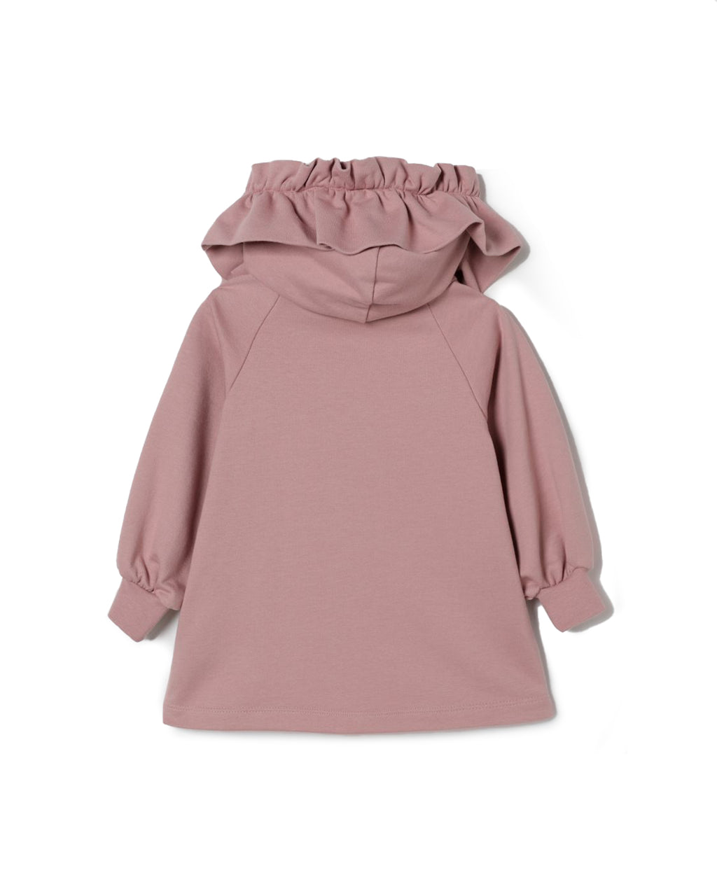 Elisabetta Franchi La Mia Bambina Abito con Cappuccio Sunrise con Logo per Neonate