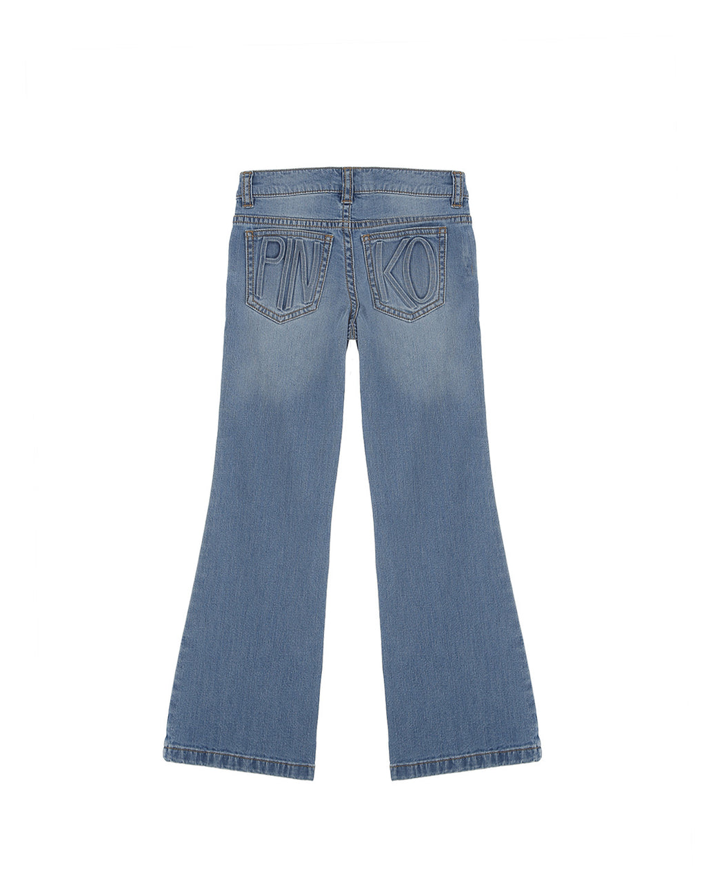 Pinko Kids Jeans Denim Blu a Zampa per Bambine